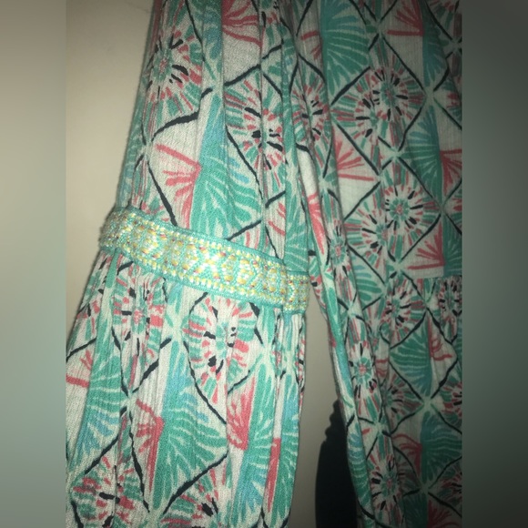 Crown👗Ivy Teal BoHo Dress - Picture 12 of 12